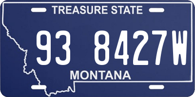 MT license plate 938427W