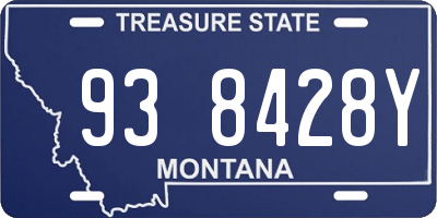MT license plate 938428Y