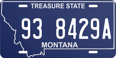 MT license plate 938429A