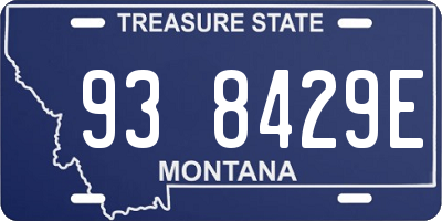 MT license plate 938429E