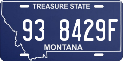 MT license plate 938429F