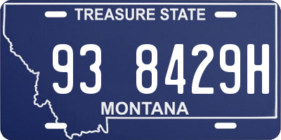 MT license plate 938429H
