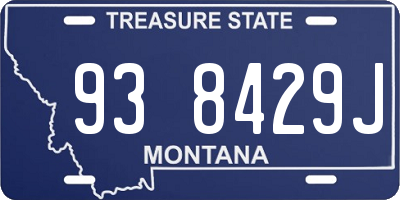 MT license plate 938429J