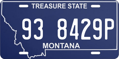 MT license plate 938429P