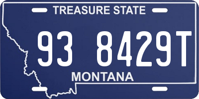MT license plate 938429T