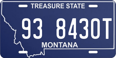 MT license plate 938430T