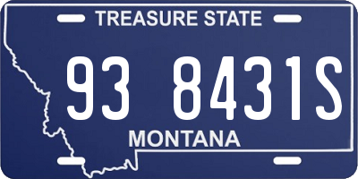 MT license plate 938431S