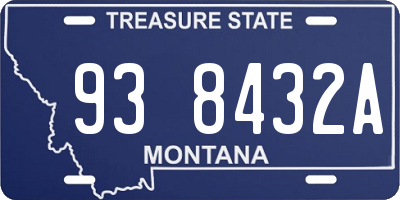 MT license plate 938432A