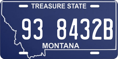 MT license plate 938432B