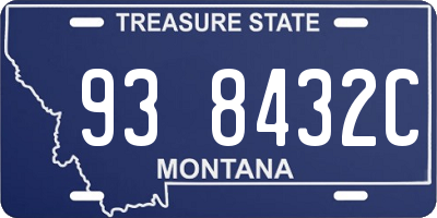 MT license plate 938432C