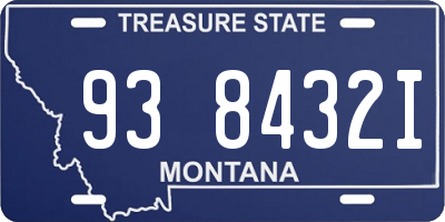 MT license plate 938432I