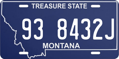 MT license plate 938432J