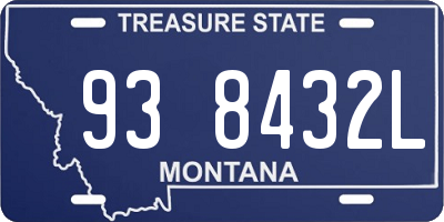 MT license plate 938432L