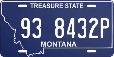 MT license plate 938432P