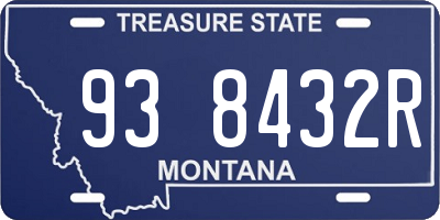 MT license plate 938432R