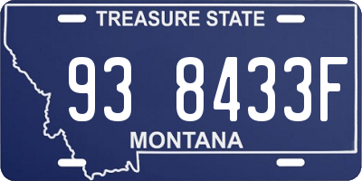 MT license plate 938433F