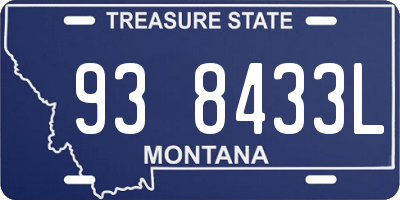 MT license plate 938433L