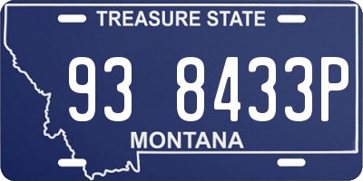 MT license plate 938433P