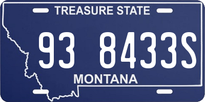 MT license plate 938433S