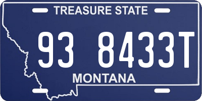 MT license plate 938433T