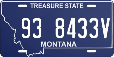 MT license plate 938433V