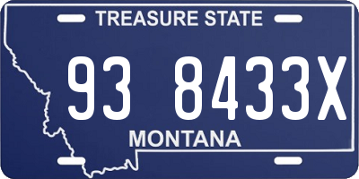 MT license plate 938433X