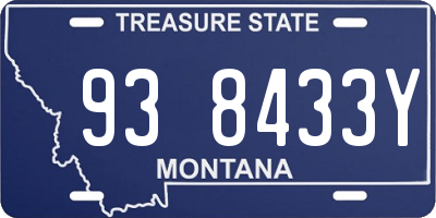MT license plate 938433Y