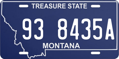 MT license plate 938435A