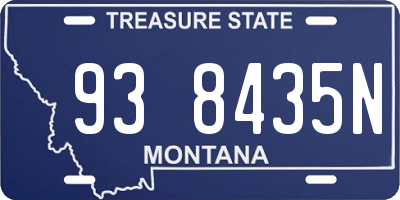 MT license plate 938435N