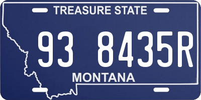 MT license plate 938435R