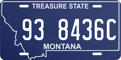 MT license plate 938436C