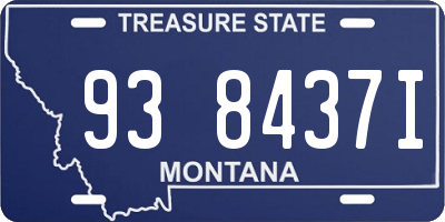 MT license plate 938437I