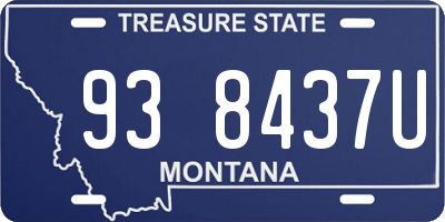 MT license plate 938437U