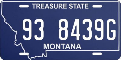 MT license plate 938439G