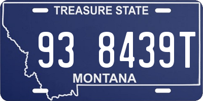 MT license plate 938439T
