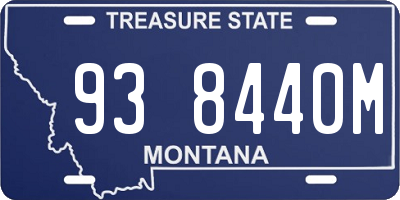 MT license plate 938440M