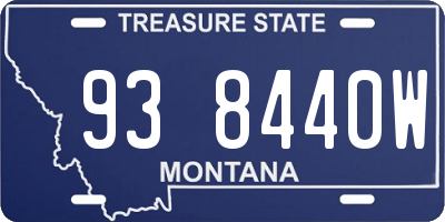 MT license plate 938440W