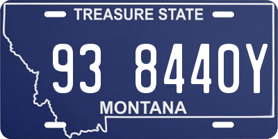 MT license plate 938440Y