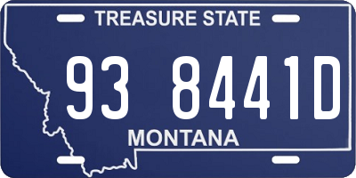 MT license plate 938441D