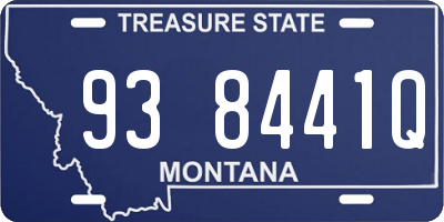 MT license plate 938441Q