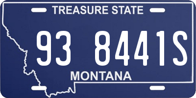 MT license plate 938441S
