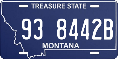MT license plate 938442B