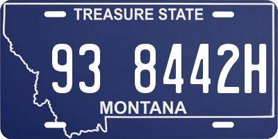 MT license plate 938442H