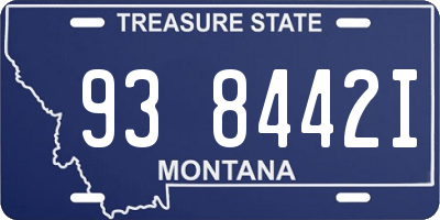 MT license plate 938442I