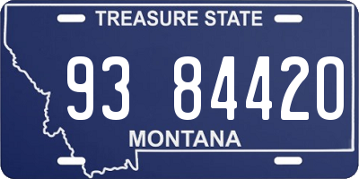 MT license plate 938442O