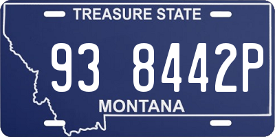 MT license plate 938442P
