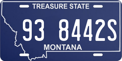 MT license plate 938442S