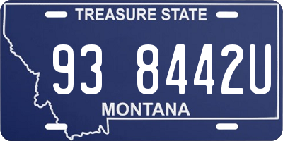 MT license plate 938442U