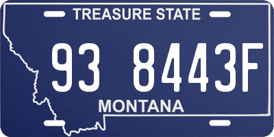 MT license plate 938443F