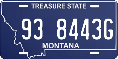MT license plate 938443G